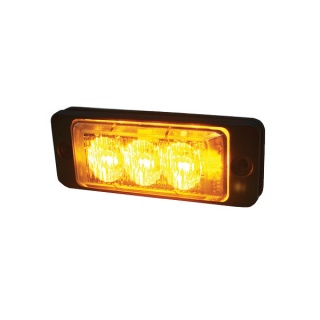 0-441-30 High Intensity 3 Amber LED Warning Light (20 flash patterns)
